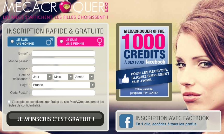 MecACroquer vous offre 1000 crédits Facebook